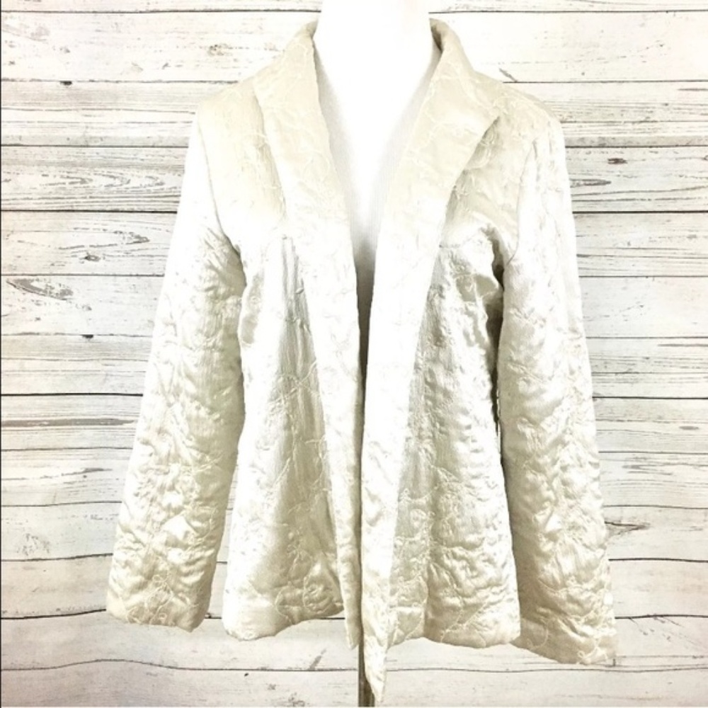 Eileen Fisher Woman 2X Silk Quilted Jacket
